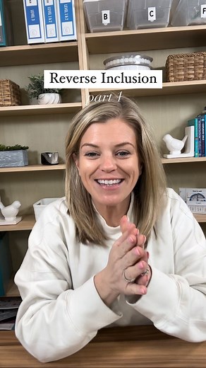 Have you tried reverse inclusion with your students? Reverse inclusion allows students in a special ed classroom to interact with students from a general education classroom in a mutually beneficial way on their own home turf. Allowing students to stay in a place where they are comfortable and safe can help lay a solid foundation to build upon as time goes on. ⁠ Creating space for our students to interact and form friendships in a comfortable setting can be exactly what they need to grow through