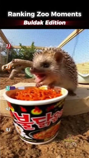 Ranking Zoo Animal Spicy Noodle Moments #6 #funny #shorts #viral