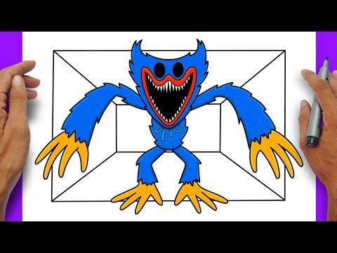 How to Draw HUGGY WUGGY Easy | Poppy Playtime