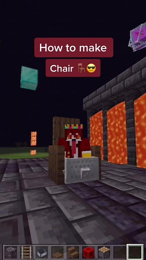 Minecraft Tutorial: How to Make Stairs Chair with Pillow