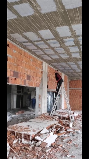 Ceiling Finishing Techniques at a Construction Site