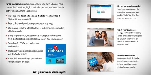 Don't Pay $60, Get TurboTax Deluxe 2021 Tax Software (Federal   State Return) for $39.99 – Today Only