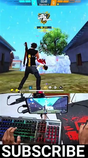 How to play free fire with keyboard mouse in mobile |⌨️🖱️📱full setup without app no activation