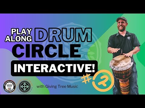 Drum Circle Play Along #2, Interactive! Shuffle Rhythm. Drum Circle Practice.