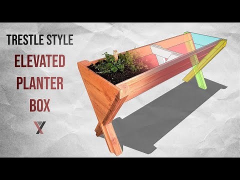 Trestle Style Elevated Planter Box Design - DIY