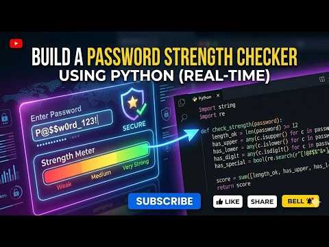 password strength checker using python program