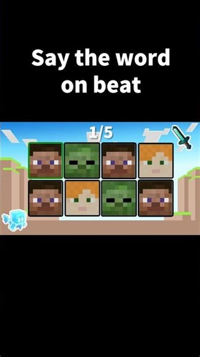 Say the word on beat!📢#minecraft #shorts
