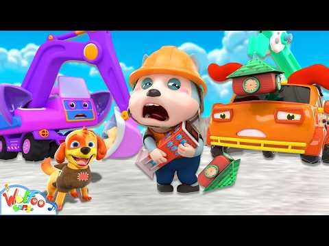 Construction Trucks Song | Excavator, Loader, Crane Truck & Nursery Rhymes | Happy Songs