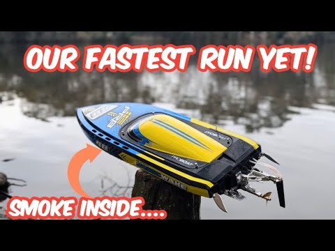 Supersonicwake rc boat 1/4" flex cable upgrade with test run on 10S