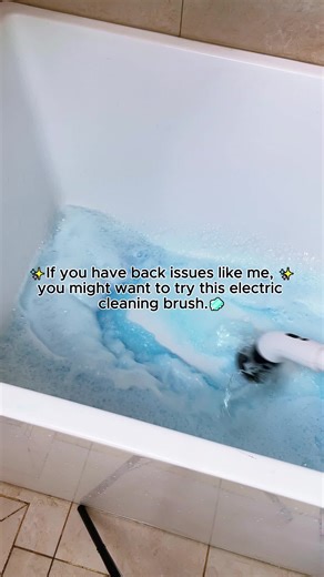 Effortless Shower Cleaning with Electric Rotating Scrubber