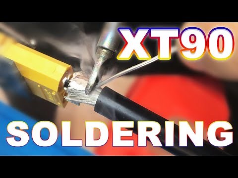 Soldering XT90 Battery Connectors,Welding 6AWG Cord.How to Solder 6AWG Power Cord and XT-90 Plugs.