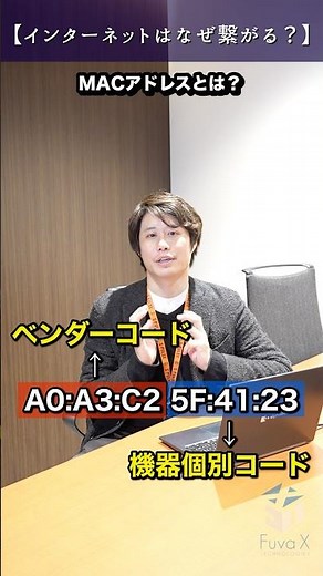 【1分くらいでわかるITインフラ用語解説】#macアドレス とは？ #fxt #sase #サイバーセキュリティ #ネットワーク