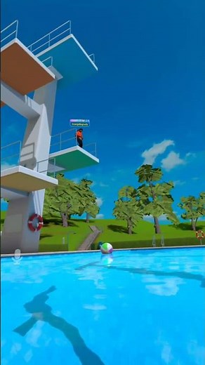 VRchat : Diving into a Pool - Meta Quest 3 Virtual Reality