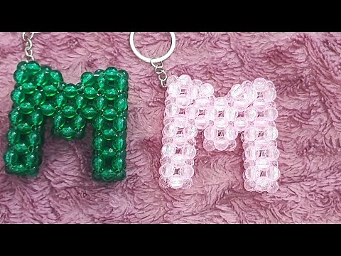 كيف تصنع ميدالية حرف M بالخرز خطوة بخطوة