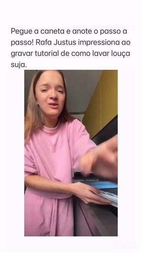 Xuxa Nave on Instagram: "Rafa Justus surpreende ao postar tutorial de como lavar louça nas redes. Siga @xuxanave para mais conteúdos. (📹 Reprodução: internet)"