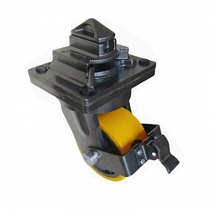 [Hot Item] 6"8"10"12" PU Nylon Steel Wheels ISO Swivel Type Container Castor Wheel with Brake for Shipping Containers