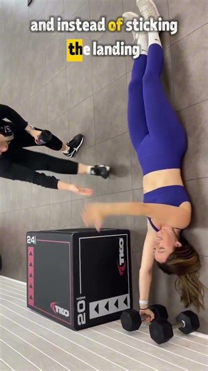 This girl attempts an impressive handstand trick, but her friend quickly notices something off.