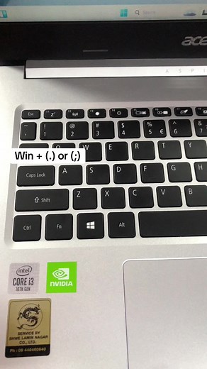 Open Emoji Panel Win Period (.) or Semicolon (;)