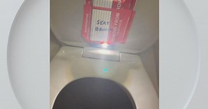 Family says girl found phone taped to toilet in airplane bathroom