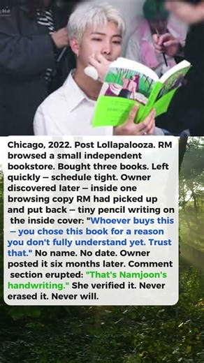 RM Wrote Inside a Book He Put Back on a Shelf and Someone Found It a Year Later