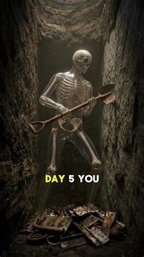 What If You Never Stopped Digging Straight Down?#shortsfeed #skeleton #funnyshorts