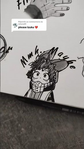 Izuku Midoriya Drawing | MHA Deku Sketch #izukumidoriya