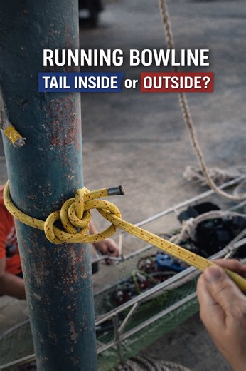 🪢 Running Bowline — Tail Inside or Outside? Both are easy to tie. Both are commonly used. Both hold under load. But here’s the twist 👇 Testing shows the outside tail can test slightly stronger, while the inside tail is often more consistent and easier to inspect. So what actually matters on the fireground? ✔ Proper dressing ✔ Full setting ✔ Correct load direction ✔ Backup when required Not chasing a few extra kN. 🔥 This isn’t about “right vs wrong.” It’s about standardization, inspection, and
