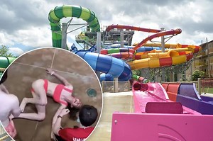 Video shows drunken brawl at water park that left woman unconscious