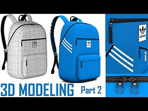 CINEMA 4D 3D BACKPACK DETAILS 3D MODELING Part 2