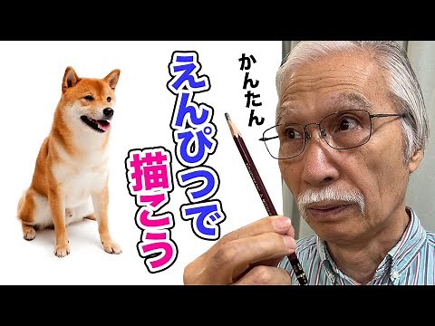 [Eng sub] How to easily draw a realistic Shiba Inu with just one pencil.