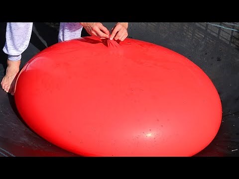 Worlds Largest Water Balloon on Trampoline!