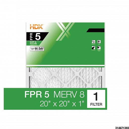 Reviews for HDX 20 in. x 20 in. x 1 in. Standard Pleated Furnace Air Filter FPR 5, MERV 8 | Pg 1 - The Home Depot