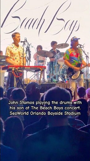 John Stamos and his son playing drums The Beach Boys concert 2026 #johnstamos #beachboys #concert