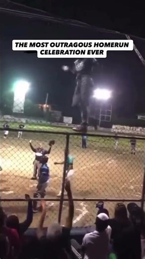 He hit the ball and turned into Spider-Man 😂Didn’t run a base 😂😂#baseball #homerun #sports #mlb