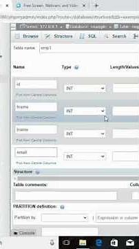 how to create table in phpmyadmin