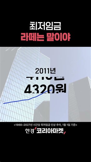 첫 알바 시급 기억하세요?