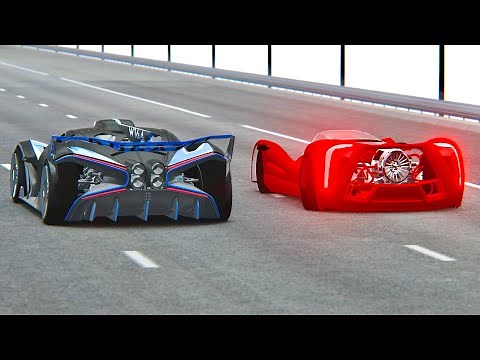 Bugatti Bolide vs Ferrari Marte 2050 Concept - Drag Race 20 KM