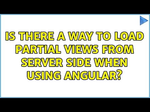 Is there a way to load partial views from server side when using angular?