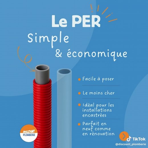 🔧 PER ou Multicouche ? Pas toujours facile de s’y retrouver quand on prépare son chantier 🧱 La bonne nouvelle c'est que vous avez le choix ! Et on vous explique les différences entre ces deux matériaux incontournables de la plomberie 👇 ✅ Le PER, économique et facile à poser ✅ Le Multicouche, le bon compromis durable 💡 À chaque usage sa solution : on vous aide à faire le bon choix ! ➡ Retrouvez tous nos produits dans la bio ! Tubes et Raccords de plomberie, robinets, nourrices ou encore sorti