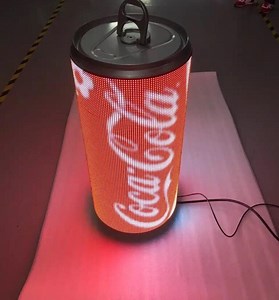 [Hot Item] New Deisgn P3 Curved Column LED Display Advertising Board Cans Shape LED Display Screen