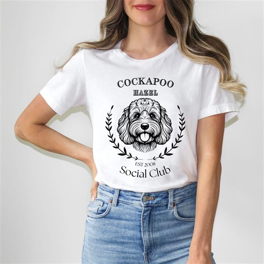 Custom Cockapoo Social Club T-shirt, Dog Lover Gift - Etsy UK