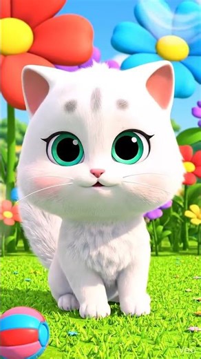 Cat Cartoon for Kids 🐱😄 | Cute Cat Meowing Animation #meow