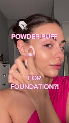 Using Powder Puff for Flawless Foundation Application