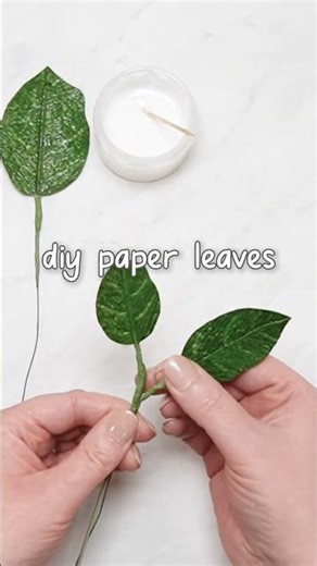 DIY Paper Leaves That Look Real #papercraft #satisfying #paperflower