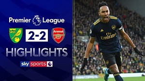 Norwich 2-2 Arsenal: Pierre-Emerick Aubameyang rescues a point in Freddie Ljungberg's first game in charge