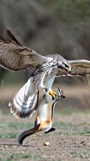 Cute Chipmunk Eating Peanut… Then Suddenly Hawk Attacks! 🦅#trendingshorts #shorts #viralshort
