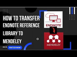 How to transfer Endnote Reference Library to Mendeley Library.#mendeley