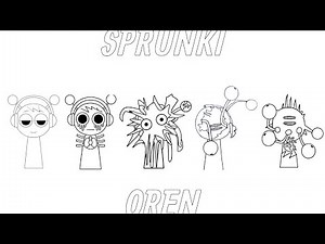 #21 SPRUNKI OREN niveles de poder para colorear Incredibox todas las fases 1, 2, 3, 4 coloring Fun