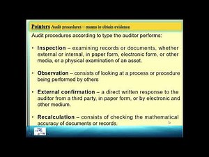 AUDITING: Audit Objectives, Procedures, Evidences and Documentation