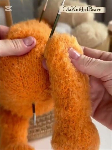 How I Knit a Fox Toy 🦊 Full Handmade Process (No Talking, Relaxing)